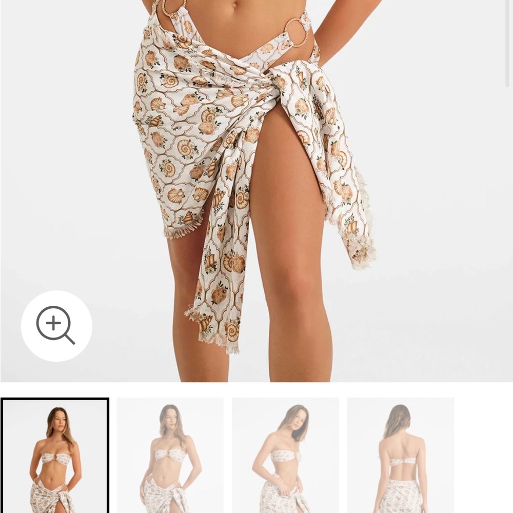 Blackbough Abstract  Sarong Swim Cover-Up